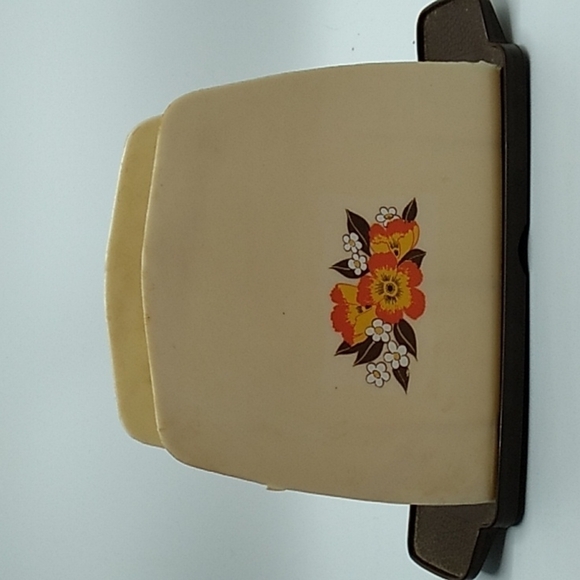 Vintage farmhouse orange brown napkin holder melamine plastic - Picture 1 of 7